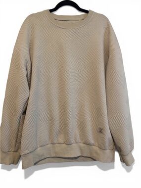 Amazon Men's Crewneck Sweater in Light Beige Cream